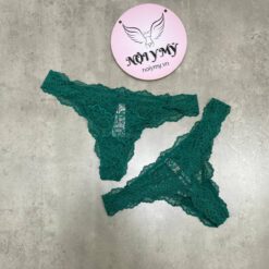 Quần lót Victoria Secret lọt khe ren màu xanh lá 326779qcz
