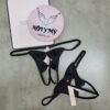 Quần lót Victoria Secret lọt khe nơ satin không đáy màu đen 955548qb4
