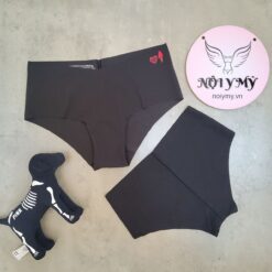 Quần lót Pink nửa mông không viền màu đen hoạ tiết 294299qd7