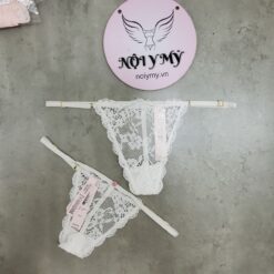 Quần lót Victoria Secret lọt khe dây điều chỉnh ren màu trắng 419827q9z (Copy)