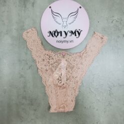 Quần lót Victoria Secret nửa mông lưng cao ren màu hồng da 417745sfx