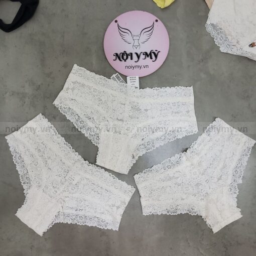 Quần lót Pink nửa mông ren màu trắng 26827669