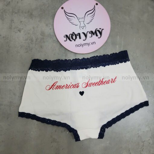 Quần lót Pink short cotton phối ren màu da nhạt phía sau chữ 425367sep - Hình ảnh 2