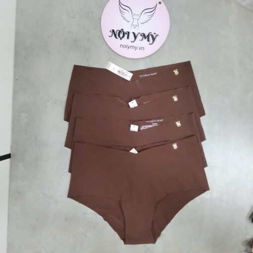 Quần lót Victoria Secret nửa mông thun lạnh không viền màu nâu chocolate 177727qd6