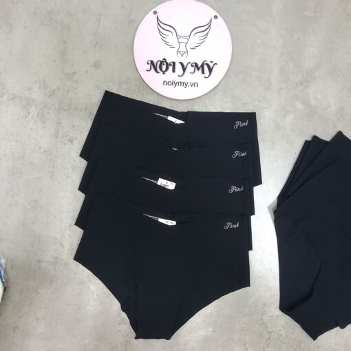 Quần lót Pink nửa mông thun lạnh không viền màu đen 416227
