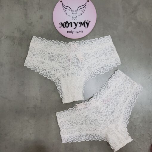 Quần lót Victoria’s Secret nửa mông ren màu trắng 419058q9z