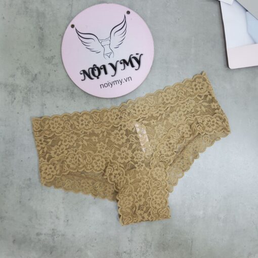 Quần lót Victoria’s Secret nửa mông ren màu rêu nude 419058ser