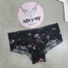 Quần lót Victoria’s Secret nửa mông ren màu đen hoa 419058sq7