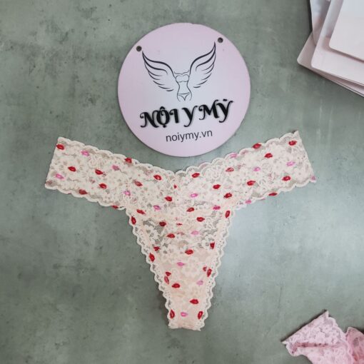 Quần lót Victoria Secret lọt khe ren màu cam hoạ tiết 419260qcp