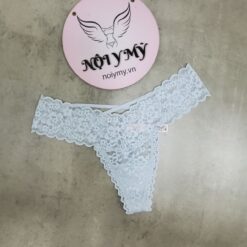 Quần lót Victoria Secret lọt khe ren phía sau đan dây màu xanh biển nhạt 426048qg2