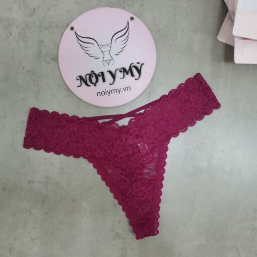 Quần lót Victoria Secret lọt khe ren phía sau đan dây màu tím 426048sda