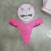 Quần lót Victoria Secret lọt khe ren màu hồng thêu chữ 428799qd7