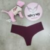 Quần lót Pink lọt khe thun lạnh không viền màu tím rượu 416223