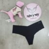 Quần lót Pink lọt khe thun lạnh không viền màu đen 416223