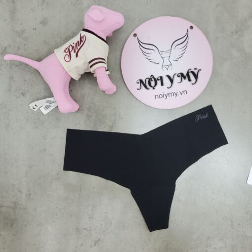 Quần lót Pink lọt khe thun lạnh không viền màu đen 416223