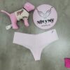 Quần lót Pink lọt khe thun lạnh không viền màu hồng nhạt chữ 416223