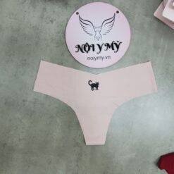 Quần lót Victoria Secret lọt khe không viền màu hồng nude hoạ tiết 424626