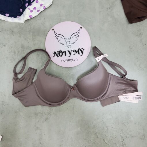 Áo lót Victoria Secret nửa ngực không nâng mút mỏng thun lạnh màu nâu 164051qad