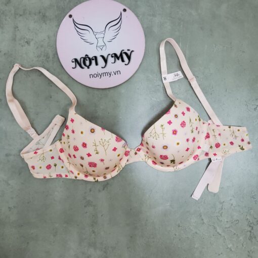 Áo lót Victoria Secret không nâng thun lạnh màu cam hoa 176547spq