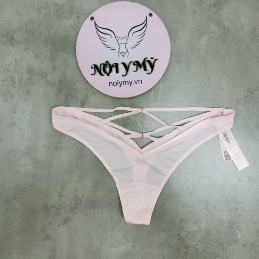 Quần lót Victoria Secret lọt khe thun lạnh phía sau đan dây màu hồng 189645qas
