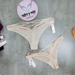 Quần lót Victoria Secret lọt khe thun lạnh phía sau đan dây màu da nhạt 26747722
