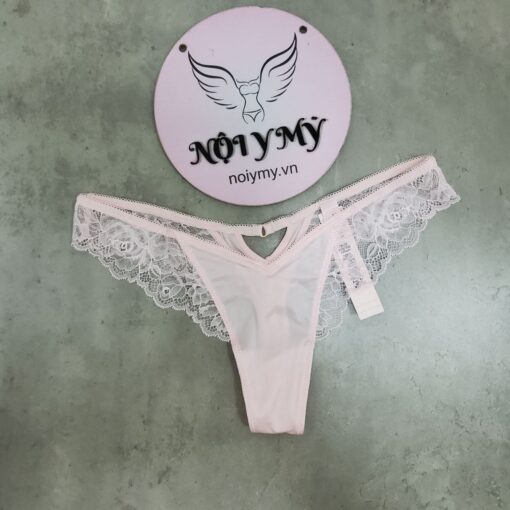 Quần lót Victoria Secret lọt khe thun lạnh phối ren màu hồng 26985262 (Copy)