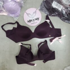 Áo lót Victoria’s Secret cup nguyên ngực không nâng gọng dẻo dòng Infinity Flex thun lạnh màu xanh xám 318423qg2