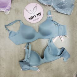 Áo lót Victoria’s Secret cup nguyên ngực không nâng gọng dẻo dòng Infinity Flex thun lạnh màu xanh xám 318423qg2