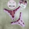 Quần lót Victoria Secret lọt khe ren lưới màu đỏ đô viền tím 415384qd4