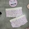 Quần lót Pink short cotton lưng logo màu trắng hoạ tiết 416213rf4
