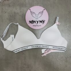Áo lót Victoria Secret không nâng không gọng mút mỏng thun cotton màu trắng lưng logo 417536qbf (Copy)