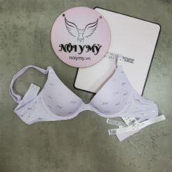 Áo lót Pink nâng vừa thun lạnh màu tím chữ nhũ 420169qcs