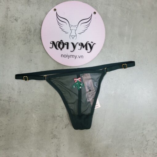 Quần lót Victoria Secret lọt khe dây điều chỉnh ren lưới màu xanh lá đậm 420374qct (Sao chép)