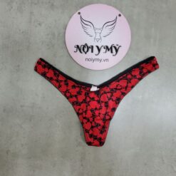 Quần lót Victoria Secret lọt khe thun lạnh màu đen tim đỏ 420839qcx