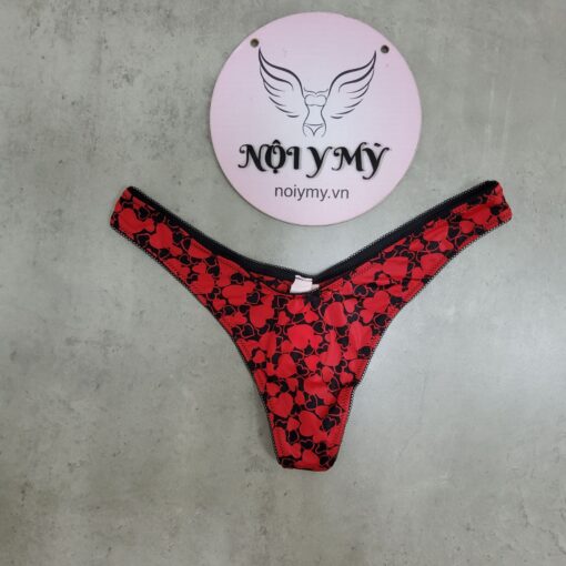 Quần lót Victoria Secret lọt khe thun lạnh màu đen tim đỏ 420839qcx
