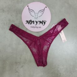 Quần lót Victoria Secret lọt khe ren hở đáy màu tím hồng 422485sda