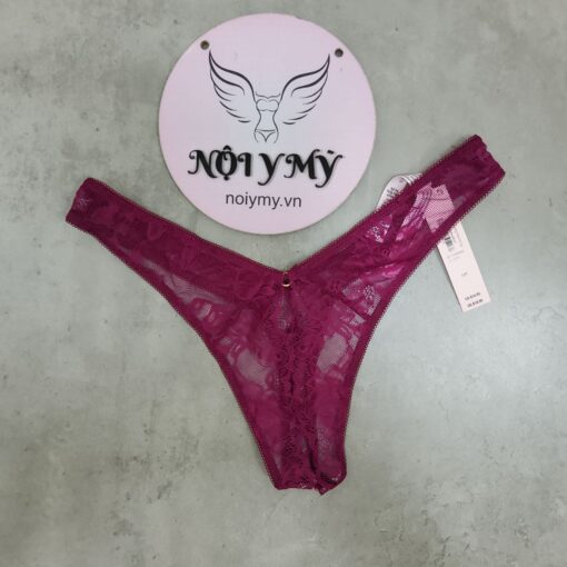 Quần lót Victoria Secret lọt khe ren hở đáy màu tím hồng 422485sda