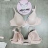 Áo lót Victoria Secret nguyên ngực không nâng mút mỏng thun lạnh màu da nhạt chấm bi 423587ser