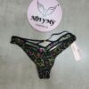 Quần lót Victoria Secret lọt khe thun lạnh phía sau đan dây màu đen hoạ tiết 424053qcp