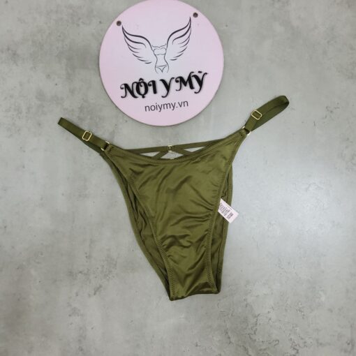 Quần lót Victoria Secret bikini dây điều chỉnh thun lạnh màu xanh rêu 424066qfz