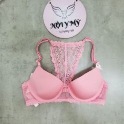 Áo lót Victoria Secret không nâng thun lạnh phối ren cài trước màu hồng 424186qax (Copy)
