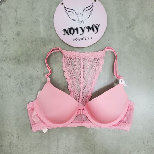 Áo lót Victoria Secret không nâng thun lạnh phối ren cài trước màu hồng 424186qax (Copy)