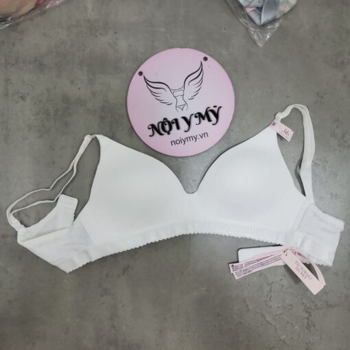 Áo lót Victoria Secret không nâng không gọng mút mỏng thun lạnh màu trắng 424356qbf
