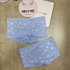 Quần lót Victoria Secret short seamless màu xanh biển hoạ tiết nhũ 426161qfq