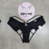 Quần lót Victoria Secret nửa mông hở mông đan dây màu đen 428886qb4