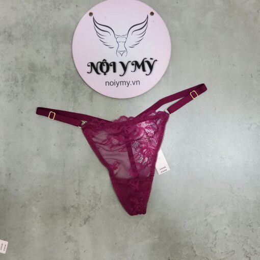 Quần lót Victoria Secret lọt khe dây điều chỉnh ren màu tím hồng 426017sda