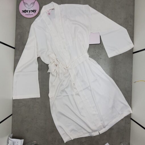 Áo choàng Victoria's Secret lụa màu trắng 154067q9z