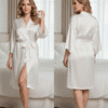 Áo choàng Victoria's Secret lụa màu trắng 154067q9z