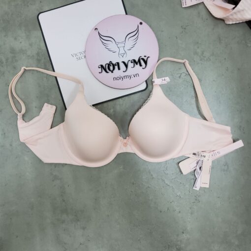 Áo lót Victoria Secret nguyên ngực không nâng mút mỏng thun lạnh màu hồng 162845qax