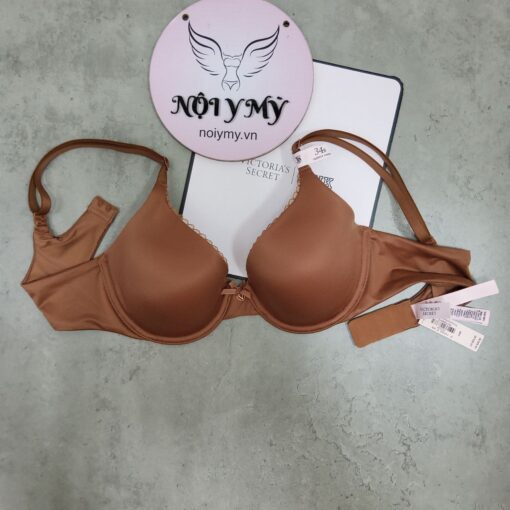 Áo lót Victoria Secret nguyên ngực không nâng mút mỏng thun lạnh màu nâu 162845qk2